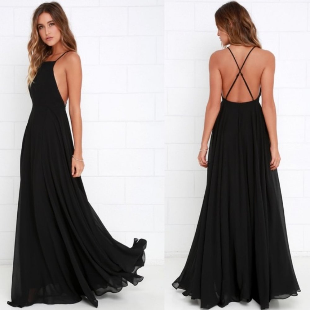 Lulu's Mythical Kind of Love Chiffon Maxi Dress S